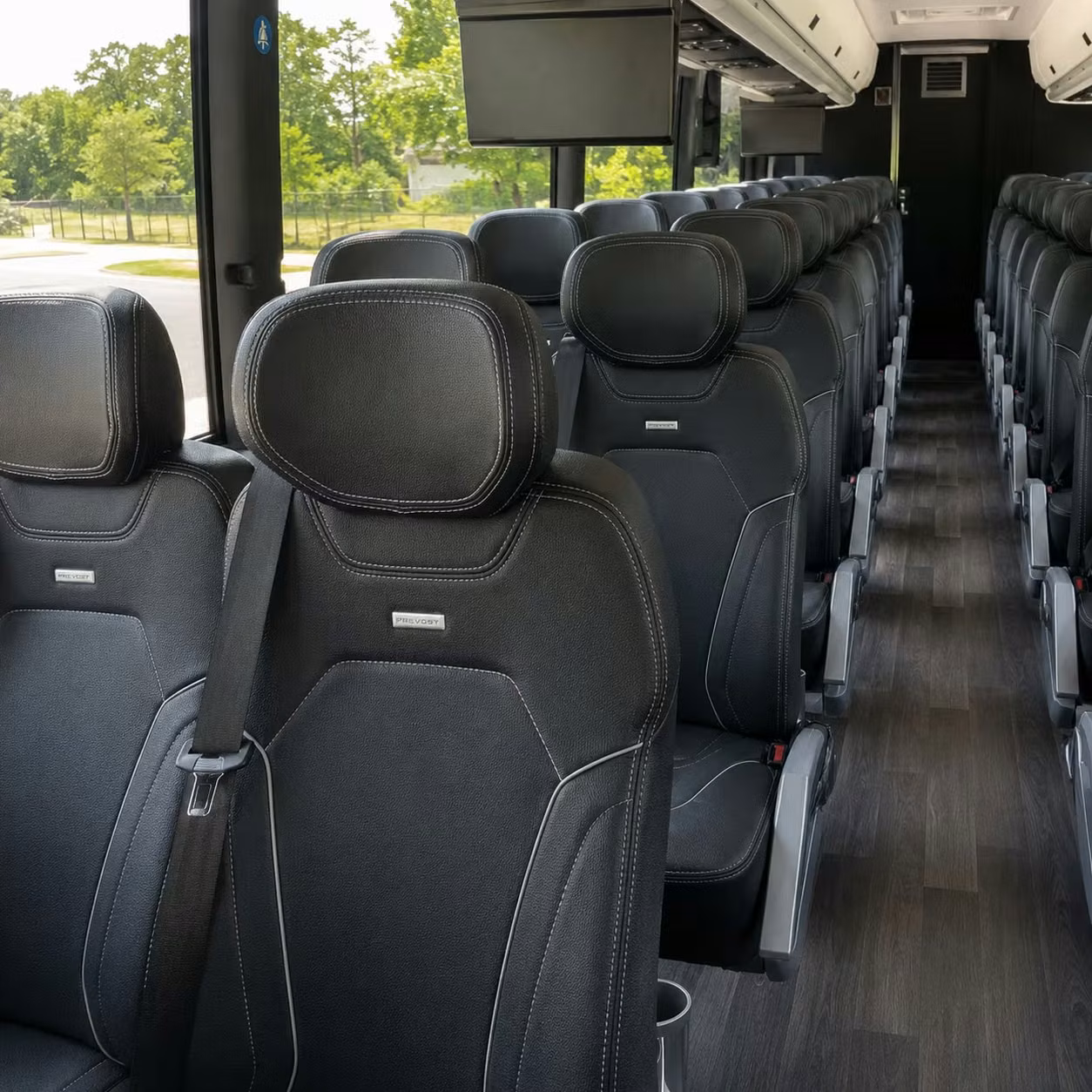 tustin charter bus rental interior